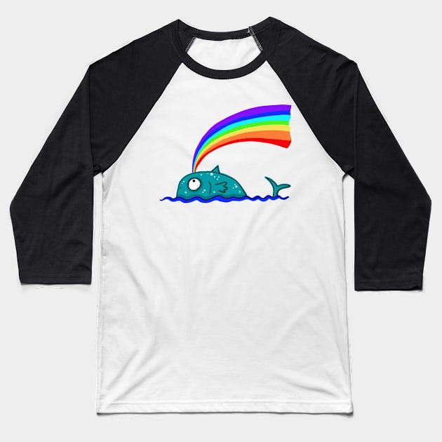 rainbow wale Baseball T-Shirt by ThomaeArt